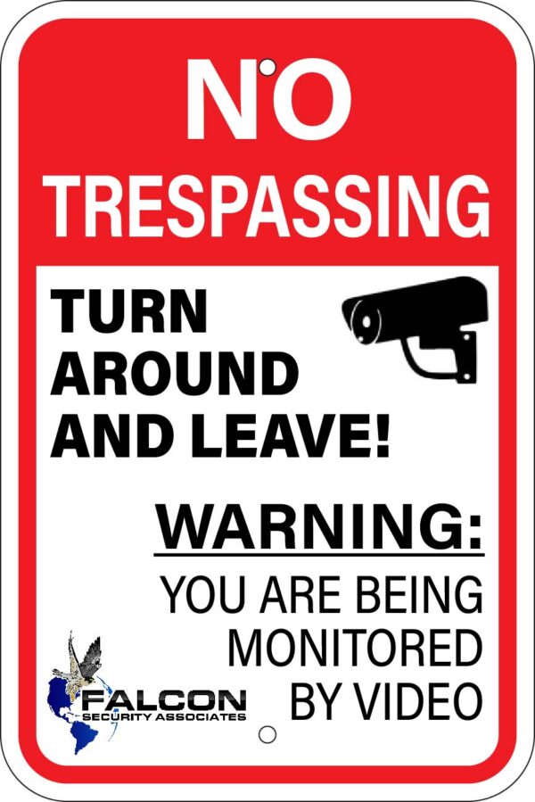 CUSTOM No Trespassing Metal Sign, Vertical 12 x 18