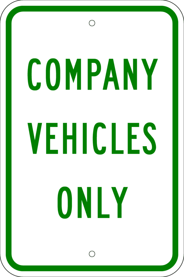 Company Vehicles Only 01 Metal Signs