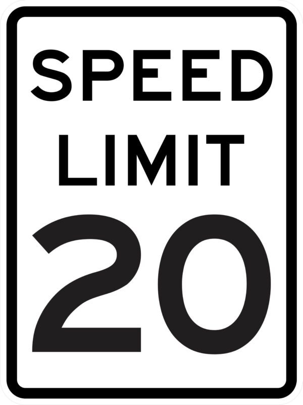 R2 1 18x24 Speed Limit 20 01 scaled 1 Metal Signs