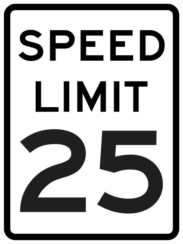 R2 1 18x24 Speed Limit 25 01 scaled 1 Metal Signs