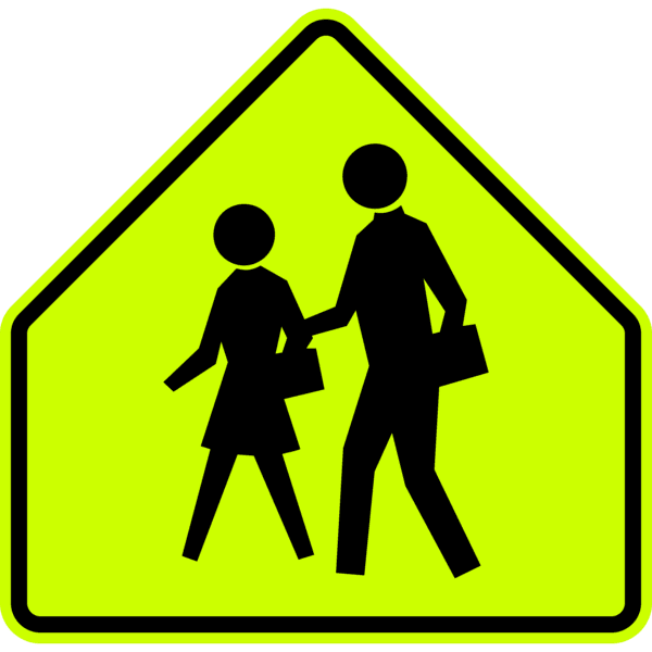 S1 1 30X30 SCHOOL CROSSING SYM Converted Metal Signs