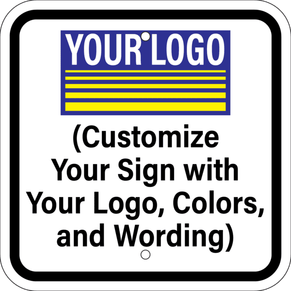 Custom Metal Square Sign, 12 x 12, Upload Your Logo/Artwork, Aluminum/Polymetal, Reflective, Pre-punched Holes, Overlaminate Option, Quality for Long Life Metal Signs