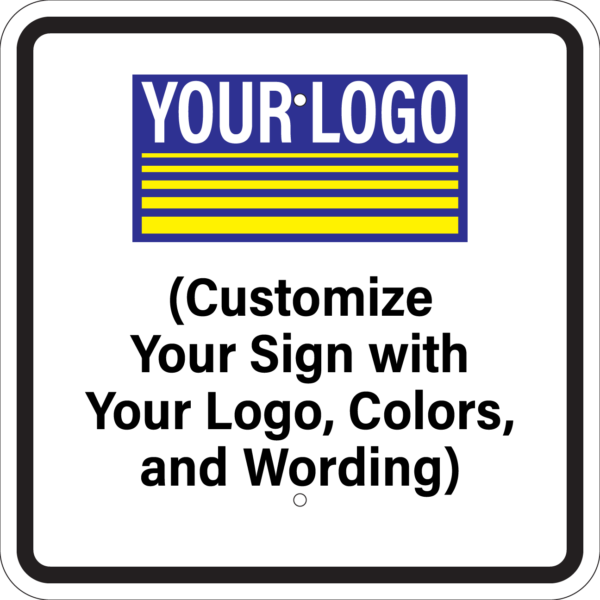 Custom Metal Square Sign, 18x18, Upload Your Logo/Artwork, Aluminum/Polymetal, Reflective, Pre-punched Holes, Overlaminate Option, Quality for Long Life Metal Signs