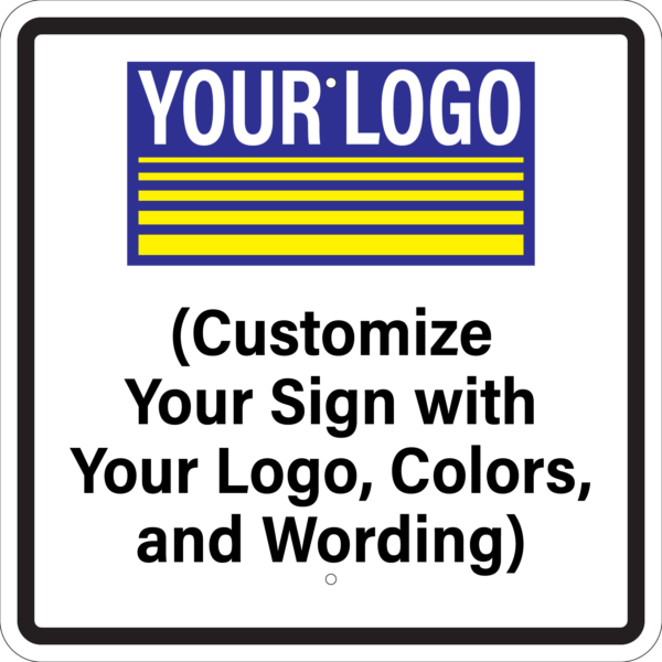 Custom Metal Square Sign, 24x24, Upload Your Logo/Artwork, Aluminum/Polymetal, Reflective, Pre-punched Holes, Overlaminate Option, Quality for Long Life Metal Signs