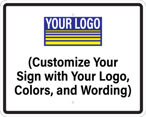 Custom Metal Horizontal Sign, 30 x 24, Upload Your Logo/Artwork, Aluminum/Polymetal, Reflective, Pre-punched Holes, Overlaminate Option, Quality for Long Life Metal Signs