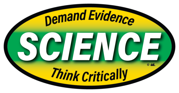 Science - Demand Evidence, Think Critically, 6 x 3 inch Oval Bumper Sticker Metal Signs