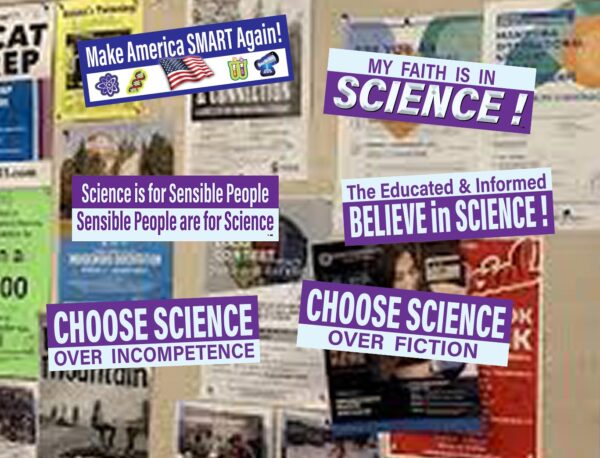 Choose Science Over Incompetence, Large 10 x 3 inch Bumper Sticker Metal Signs