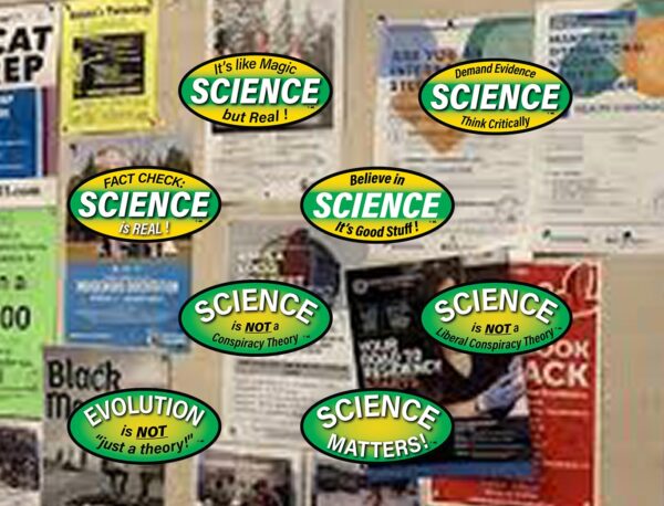 Choose Science Over Incompetence, Large 10 x 3 inch Bumper Sticker Metal Signs