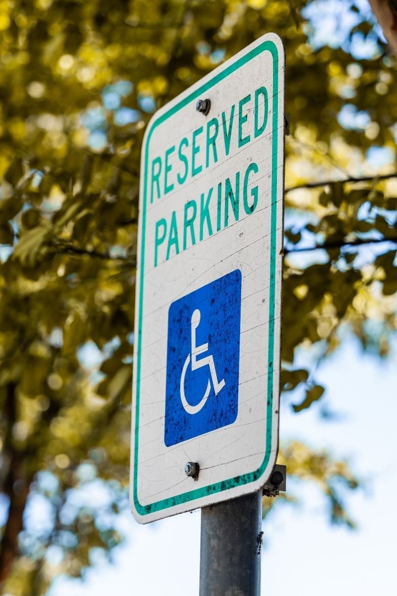 metal parking signs