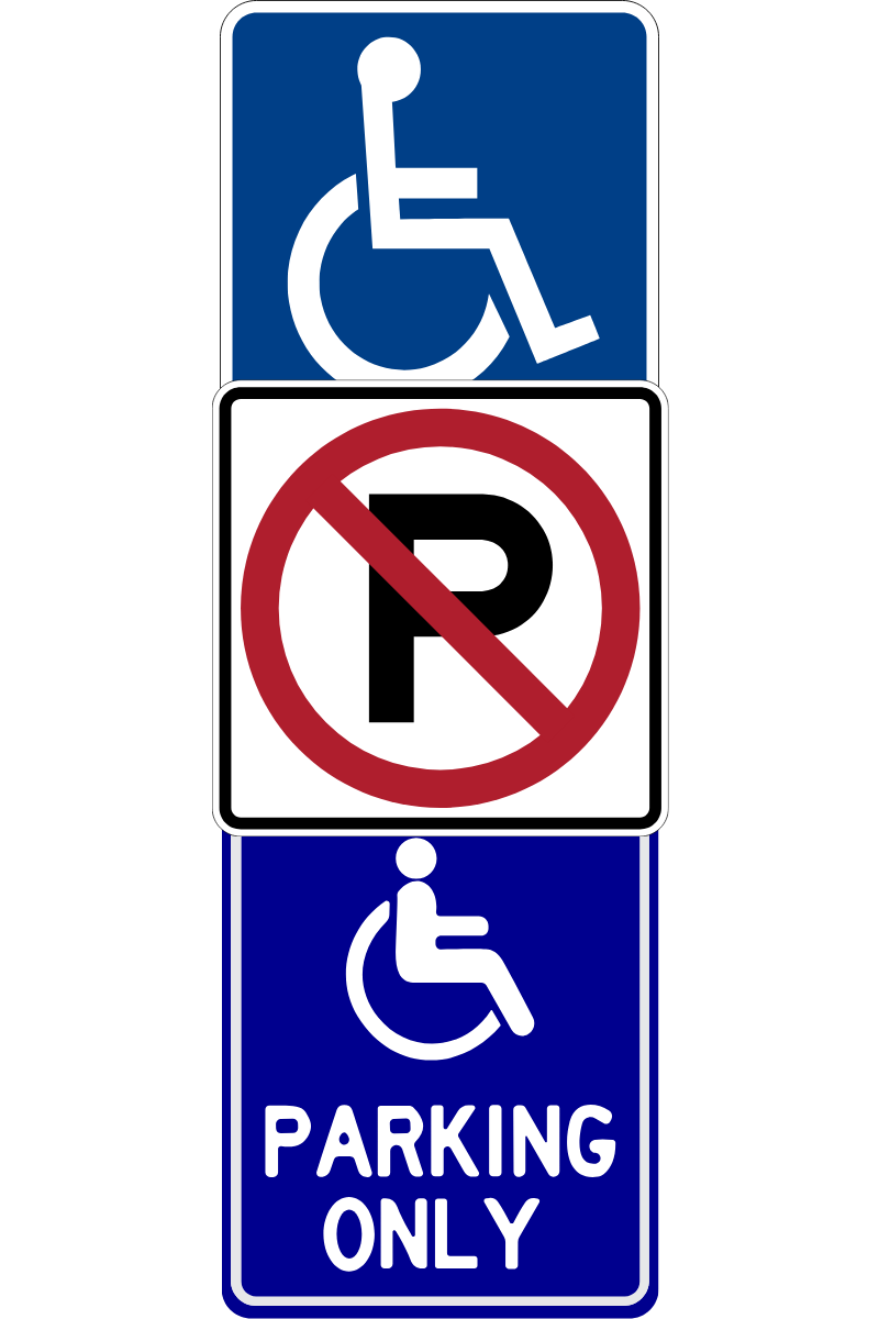 metal parking signs