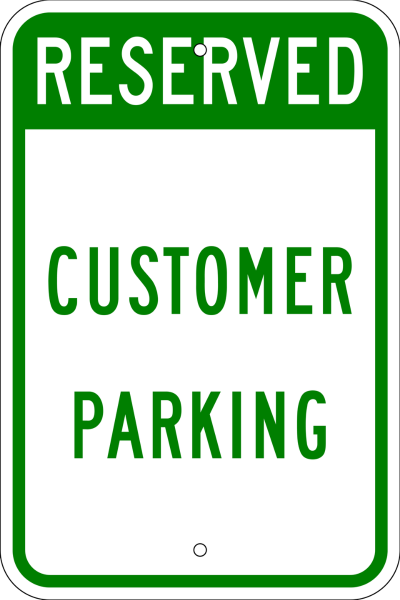 metal parking signs