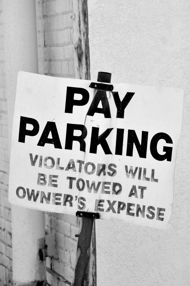 metal parking signs
